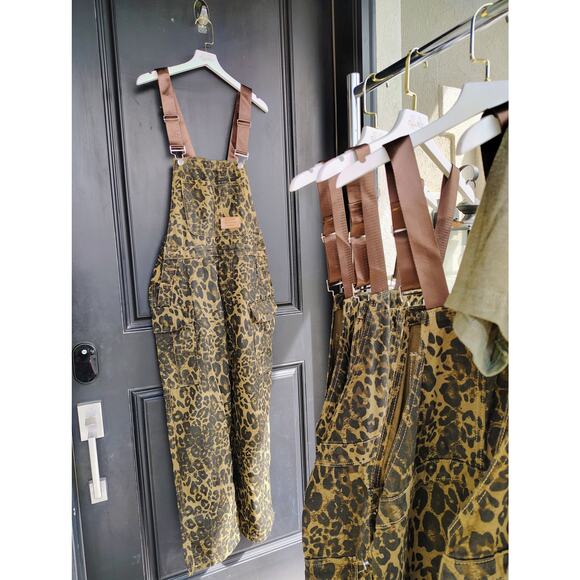 NEW Cider Leopard overalls size medium (6-8) - Picture 2 of 2